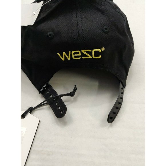 WeSC Mens Hat Black One Size Baseball Graphic Cap - Picture 6 of 10